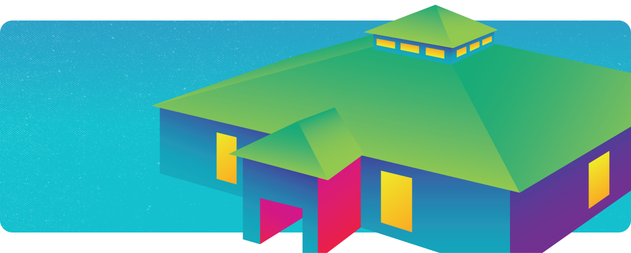 Stylized Illustration of South Chattanooga Library